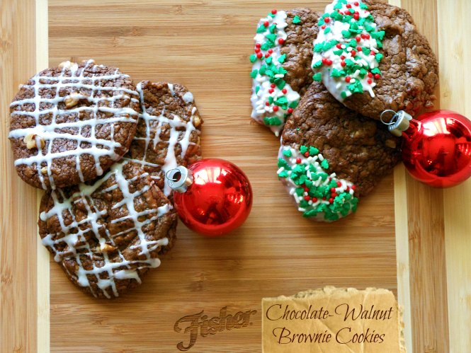 Chocolate Walnut Brownie Cookies