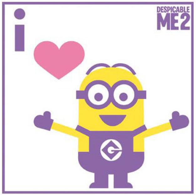 42cm Despicable Me Minions Cushion Love Heart Official Valentines Gift Present 