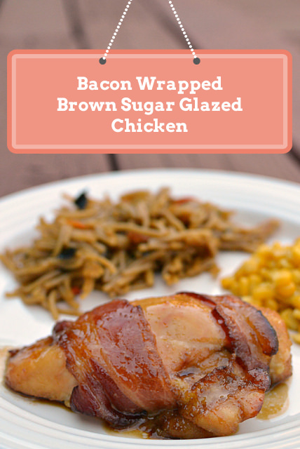 Bacon Wrapped Brown Sugar Glazed Chicken