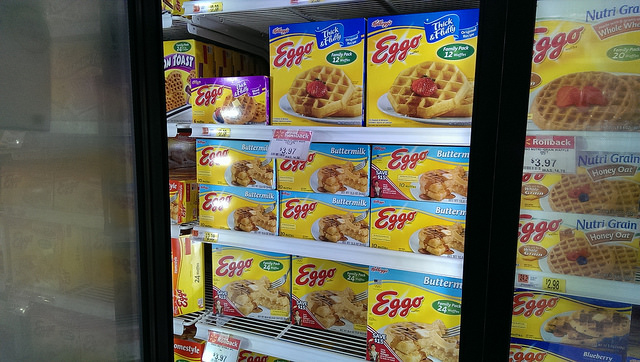Eggos available at Walmart.  Look for specially marked 24 ct. packages to save $5.00 on Disney's FROZEN DVD.