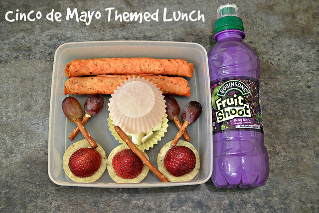 Cinco de Mayo themed bento lunch for kids