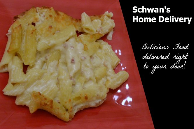 What type of foods are available for home delivery through Schwan?