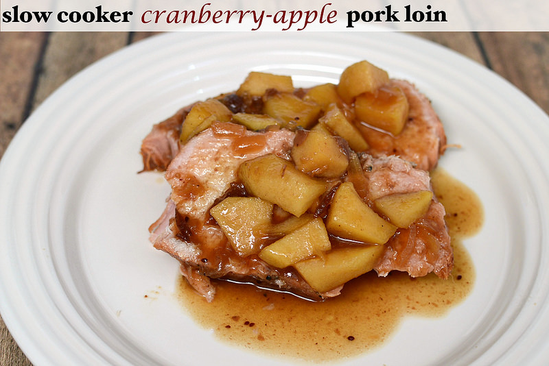 slow cooker cranberry-apple pork loin