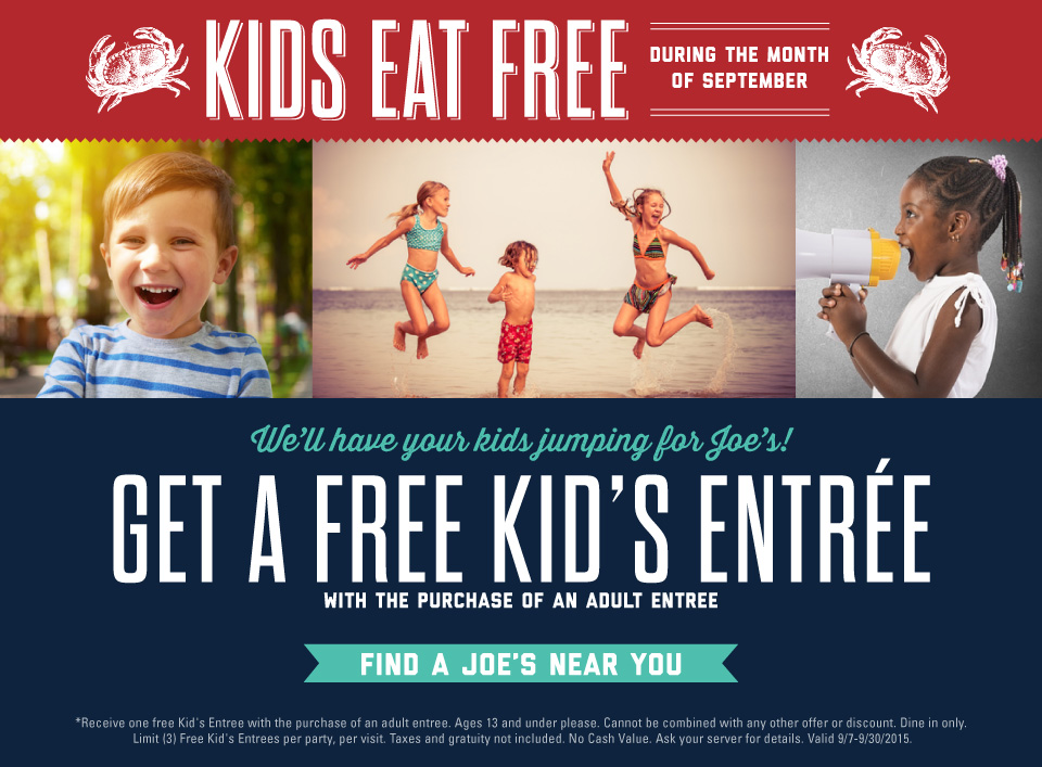 Joe's Crab Shack - Kids Eat Free