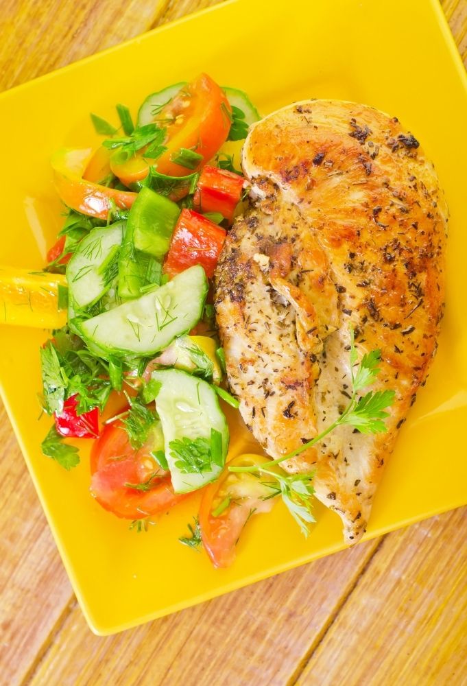 grilled chicken with herbes