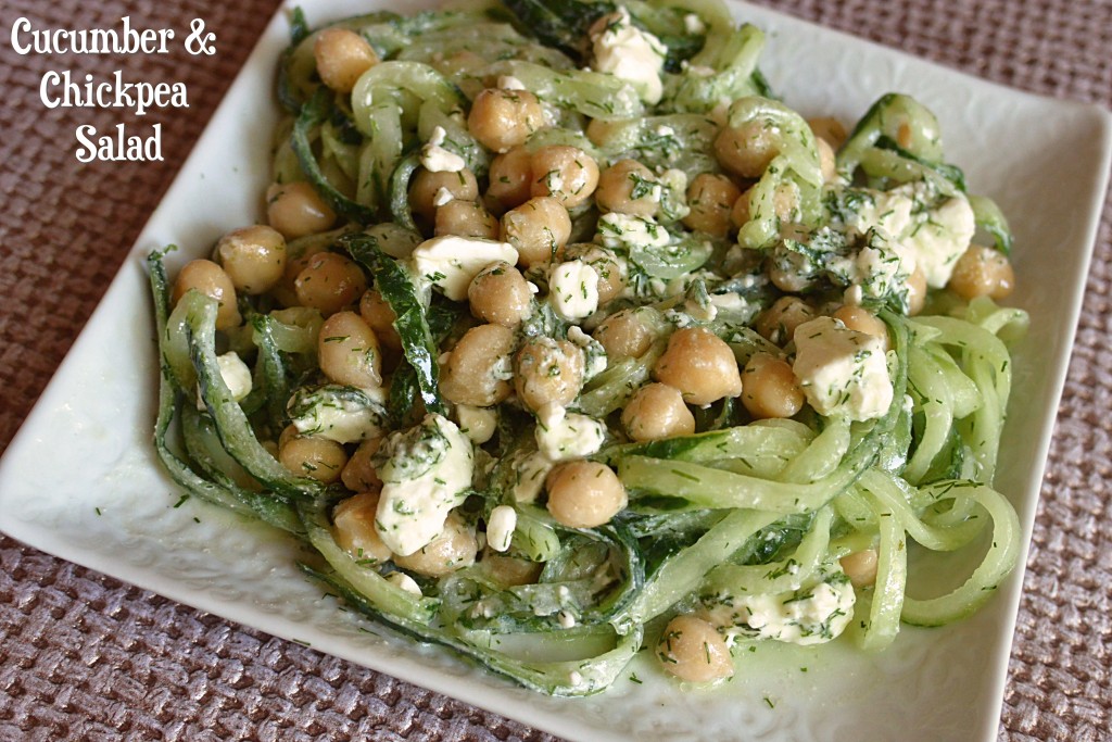 Cucumber and Chickpea Salad Three Different Directions