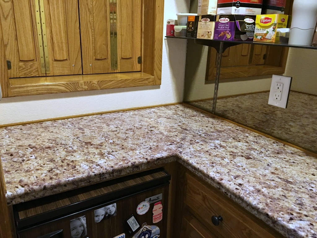 Transform Your Countertops with a DIY Fake Granite Counter Three